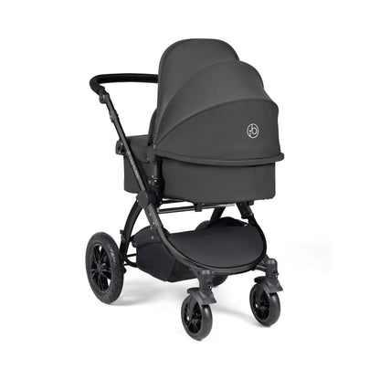 Ickle Bubba Stomp Luxe 2-in-1 Pushchair & Carrycot - Black/Charcoal Grey/Black