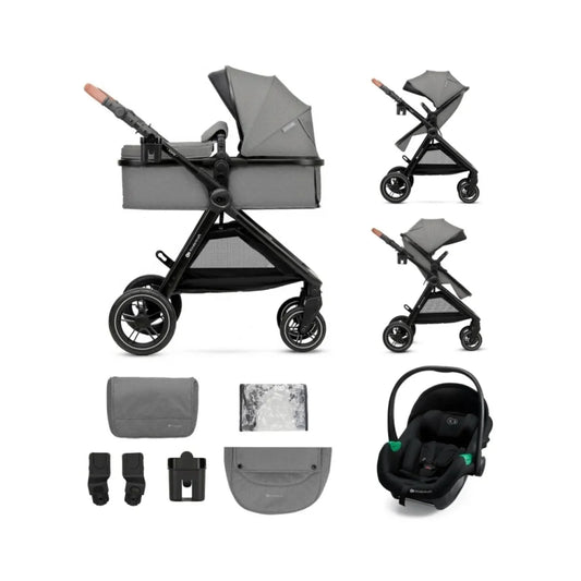 Kinderkraft Esme 3-in-1 Travel System with Mink Pro Car Seat - Moonlight Grey