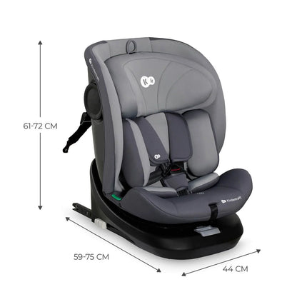 Kinderkraft i-Grow i-Size Car Seat (Birth to 12 Years) - Grey