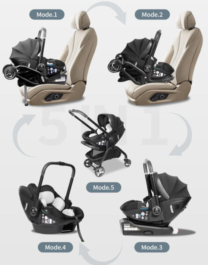 For Your Little One Qubi Infant Car Seat & Stroller & Base - Eclipse Black