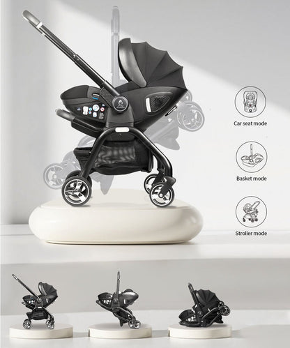 For Your Little One Qubi Infant Car Seat & Stroller & Base - Eclipse Black