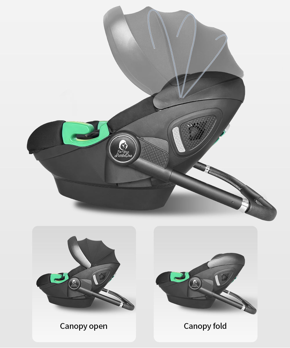 For Your Little One Qubi Infant Car Seat & Stroller & Base - Eclipse Black