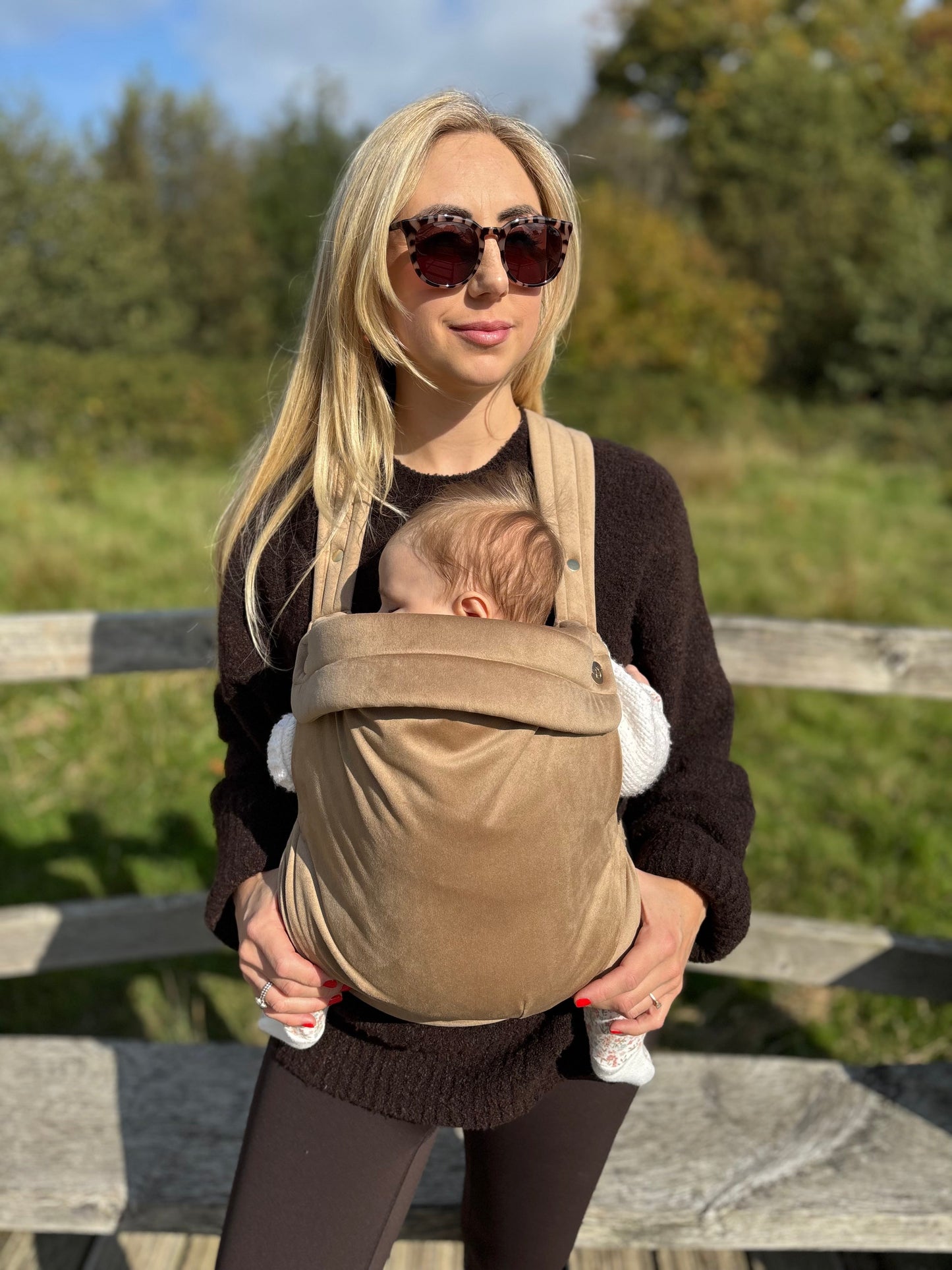 Velvet Baby Carrier - Almondine