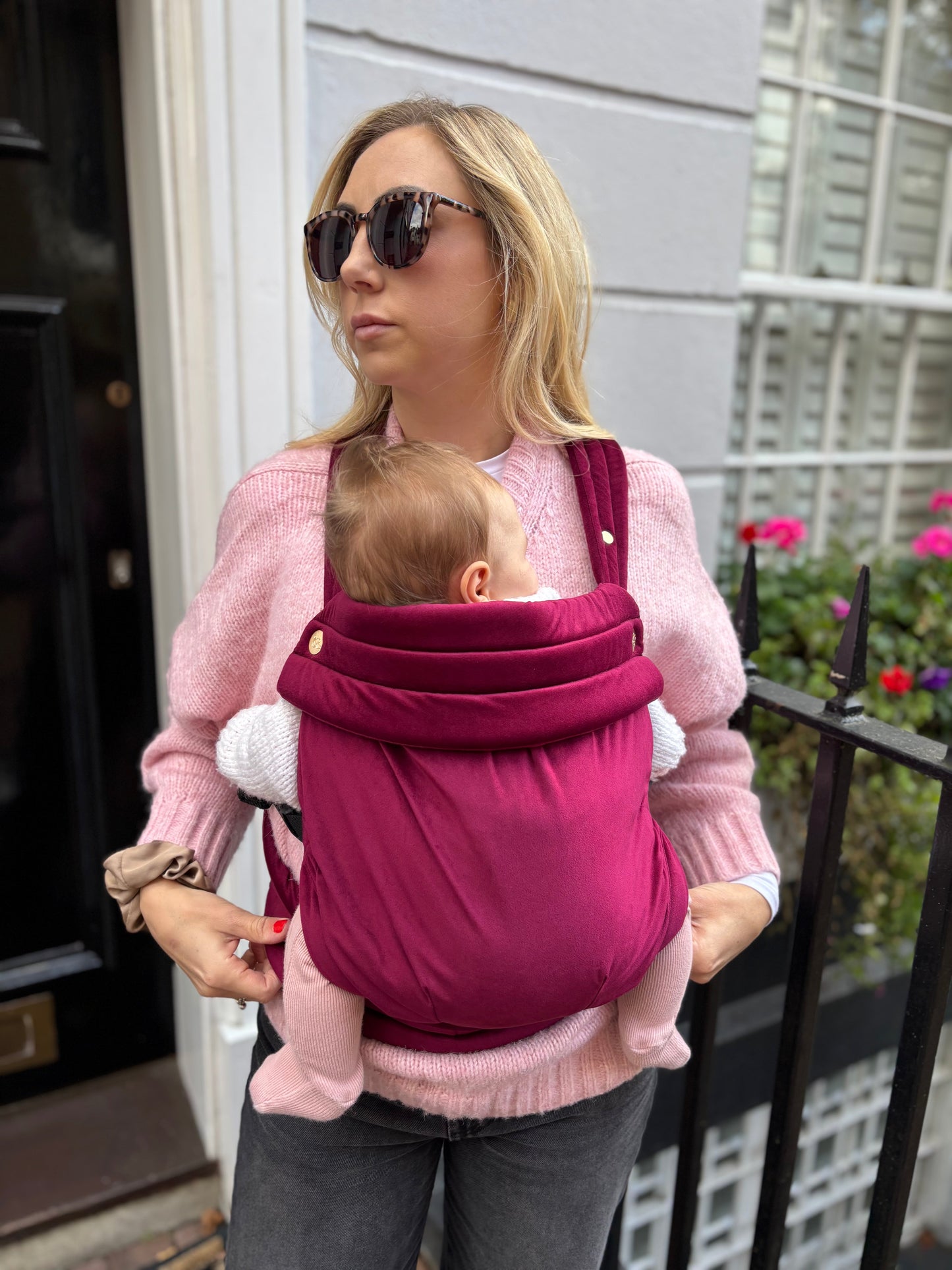 Velvet Baby Carrier - Velvet Cherry