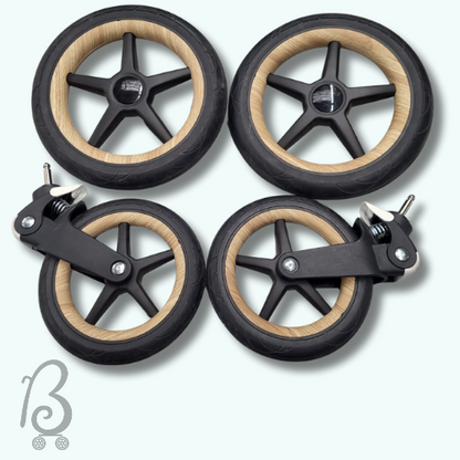 Elevate Your Ride: Wood Wheel Trims & Wheels for Bugaboo Fox (Refurbished)
