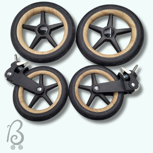 Elevate Your Ride: Wood Wheel Trims & Wheels for Bugaboo Fox (Refurbished)