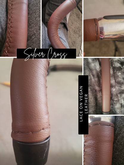 Silver Cross Wave Replacement Chassis – Refurbished with Custom Hand-Sewn Vegan Leather Handles