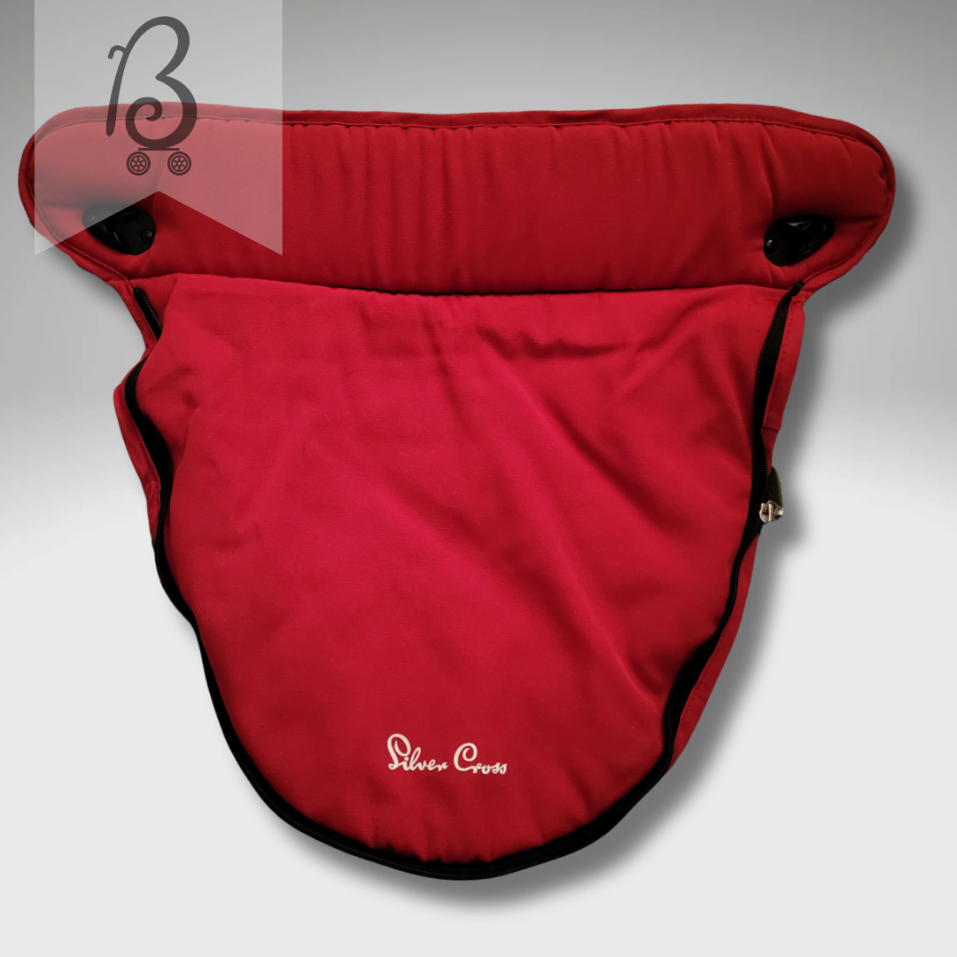Silver cross surf carrycot apron in red