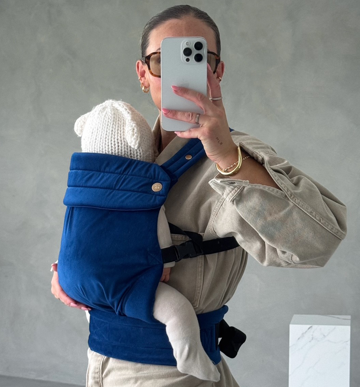 Velvet Baby Carrier - True Blue