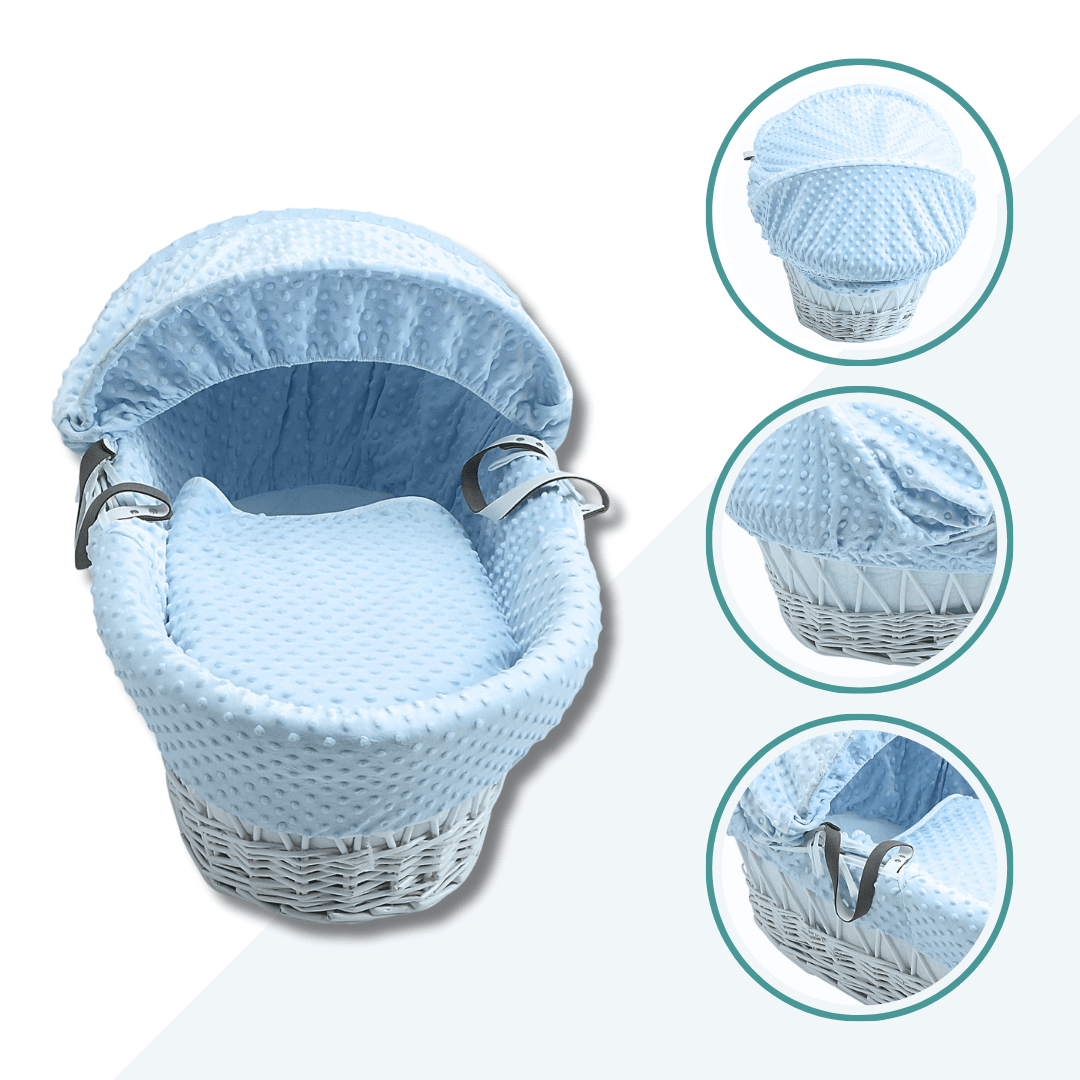 Wicker Moses Basket-No stand included.