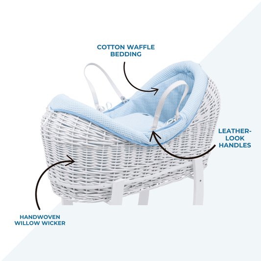 Wicker Pod Baby Deluxe Moses Basket-No stand included