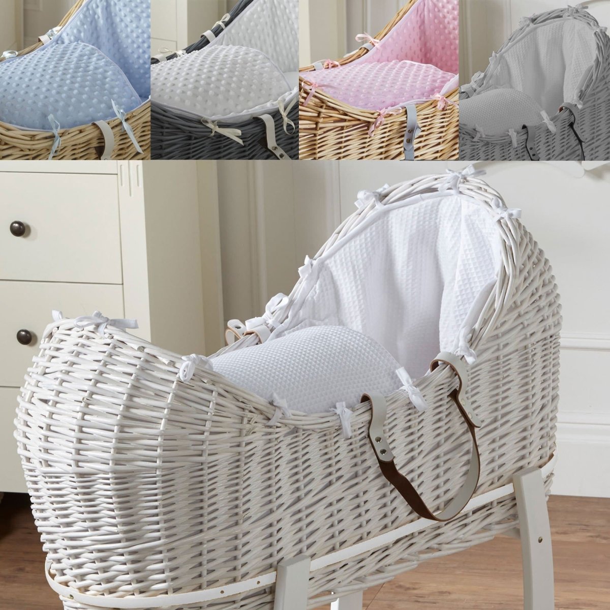 Wicker Pod Baby Deluxe Moses Basket-No stand included