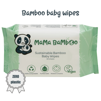 Mama Bamboo Sustainable Baby Wipes DS